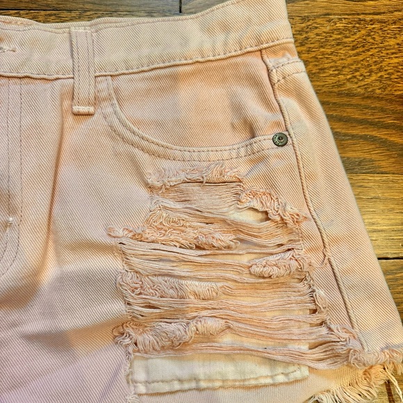 Pistola Light Pink Distressed Jean Shorts - Picture 4 of 4